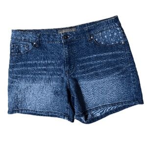 Bit & Bridle denim western aztec shorts Size 12